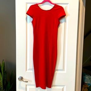 Felicity and Coco Red Midi Dress- size small